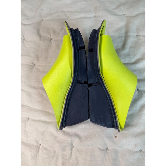 Trippen Sham Slide  Wedge Sandal 37 Neon Green Chunky Avant-Garde Maximalist Y2K - Picture 2 of 11